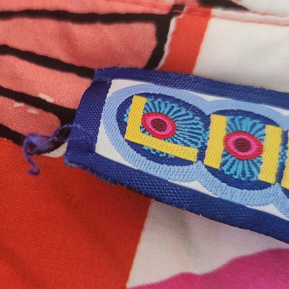 LHD Glades sea shell starfish striped cotton button up belted midi dress Size 8 - Picture 8 of 12